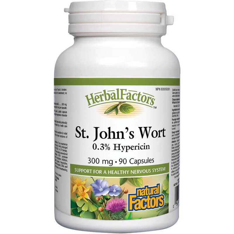 Natural Factors St. John's Wort Capsules, 300mg, 90 Capsules