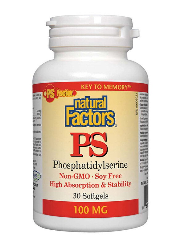 

Natural Factors PS Phosphatidylserine Softgels, 100mg, 30 Softgels