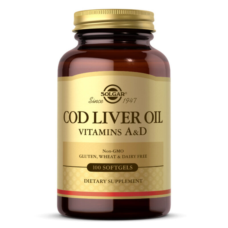 

Solgar Cod Liver Oil Vitamins A & D, 100 Softgels