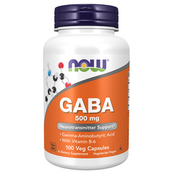 Now Gaba, 100 Veggie Capsules, 500 mg