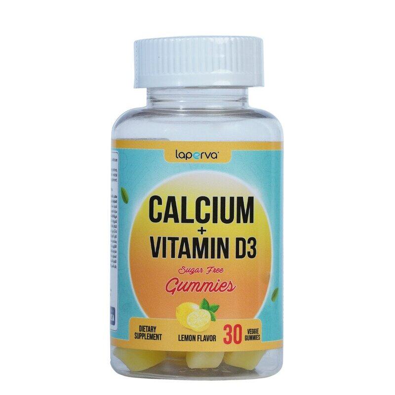 

Laperva Calcium Plus Vitamin D3, 30 Vegan Gummies, Lemon