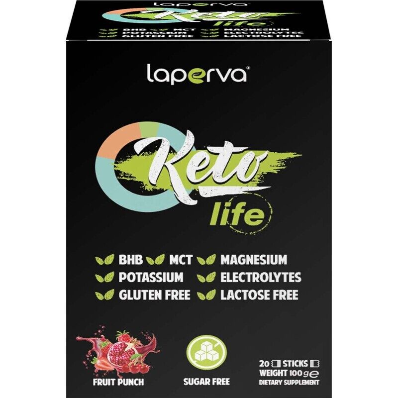 

Laperva Keto Life Electrolytes Drink, 20 Sticks, Fruit Punch