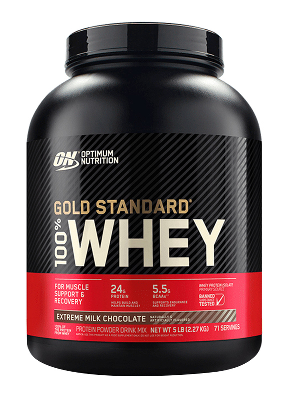 Optimum Nutrition Gold Standard 100% Whey Protein Powder, 2.27Kg, Extreme Milk Chocolate