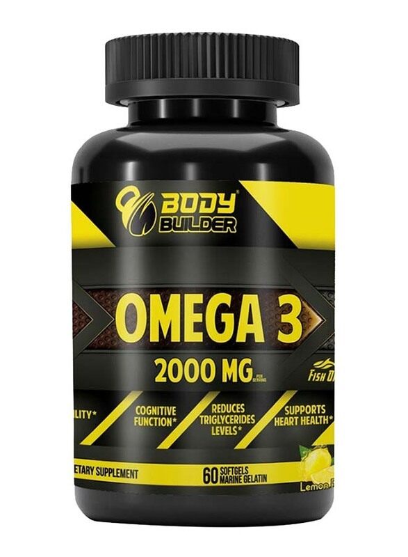 

Body Builder Omega-3, 2000 mg, 60 Softgels, Unflavored