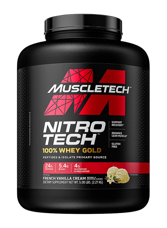 Muscletech Nitro Tech Whey Gold Protein Powder, 2.27Kg, French Vanilla