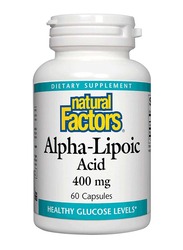 Natural Factors Alpha Lipoic Acid Dietary Supplement, 400mg, 60 Capsules