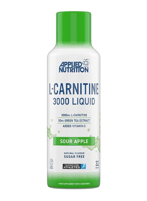Applied Nutrition L Carnitine Liquid, 3000 mg, 480ml, Sour Apple