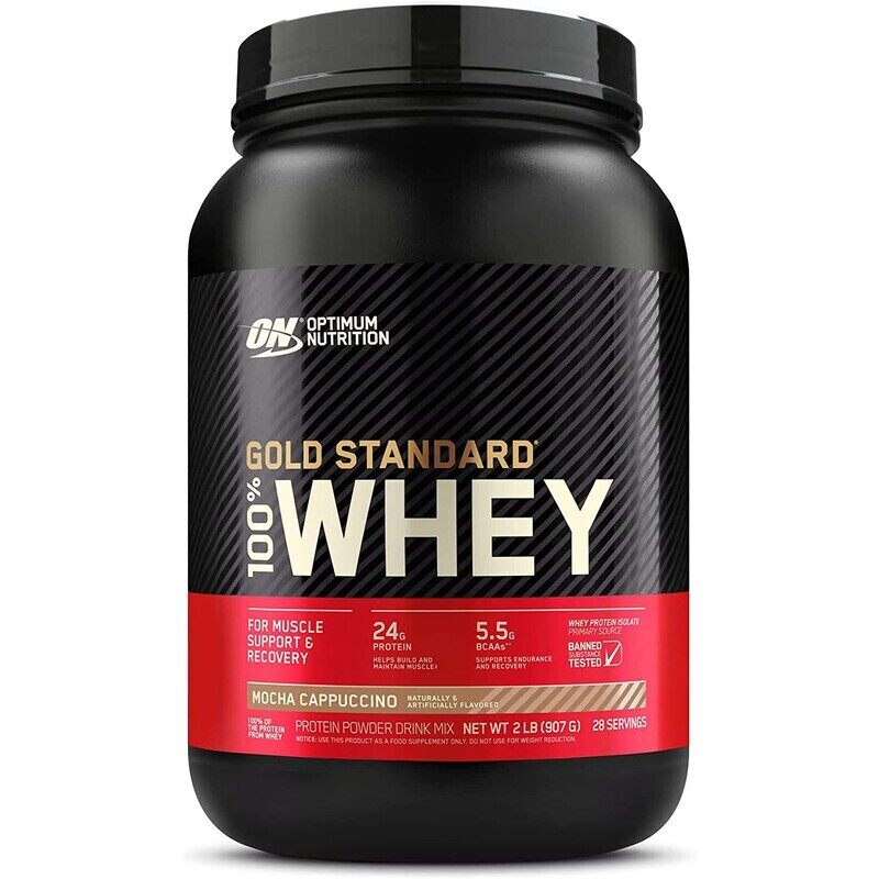 

Optimum Nutrition Gold Standard 100% Whey Protein, Mocha Cappuccino, 2 LB
