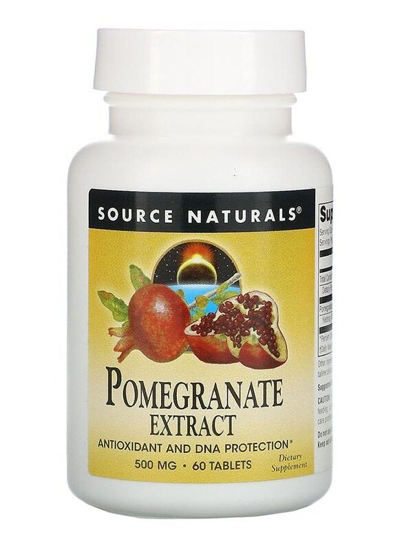 

Source Naturals Pomegranate Extract Dietary Supplement, 500mg, 60 Tablets