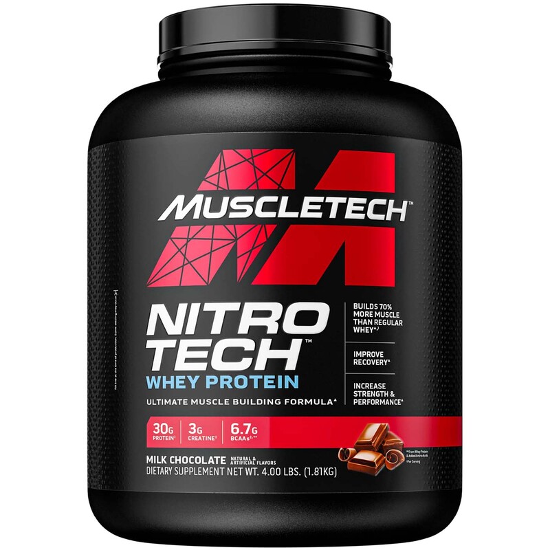 Muscletech Nitro Tech Whey Protein Powder, 1.81Kg, Milk Chocolate