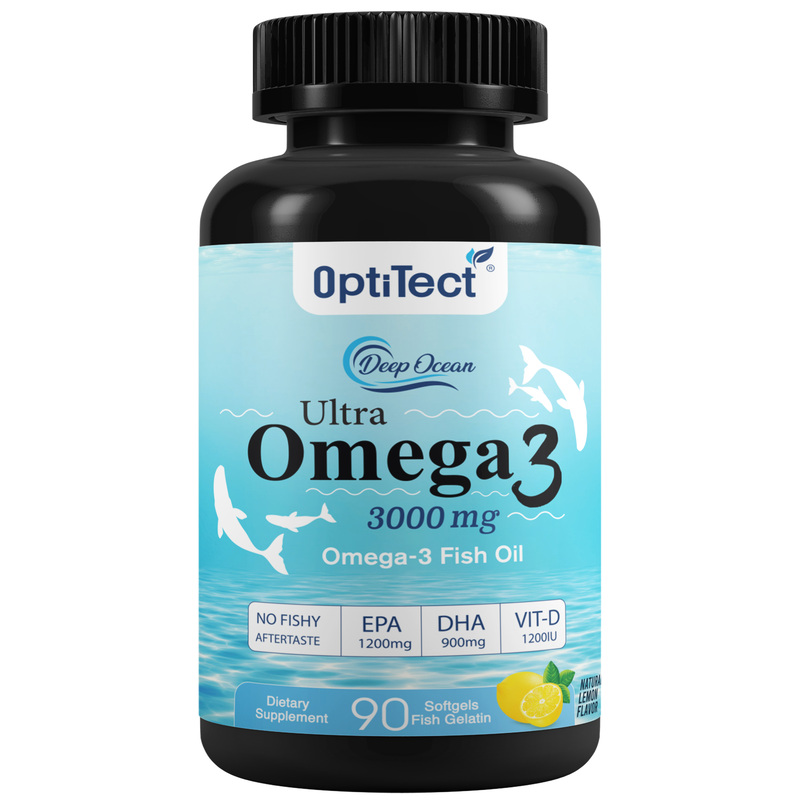 Optitect Ultra Omega 3, 3000mg, 90 Softgels, Unflavored