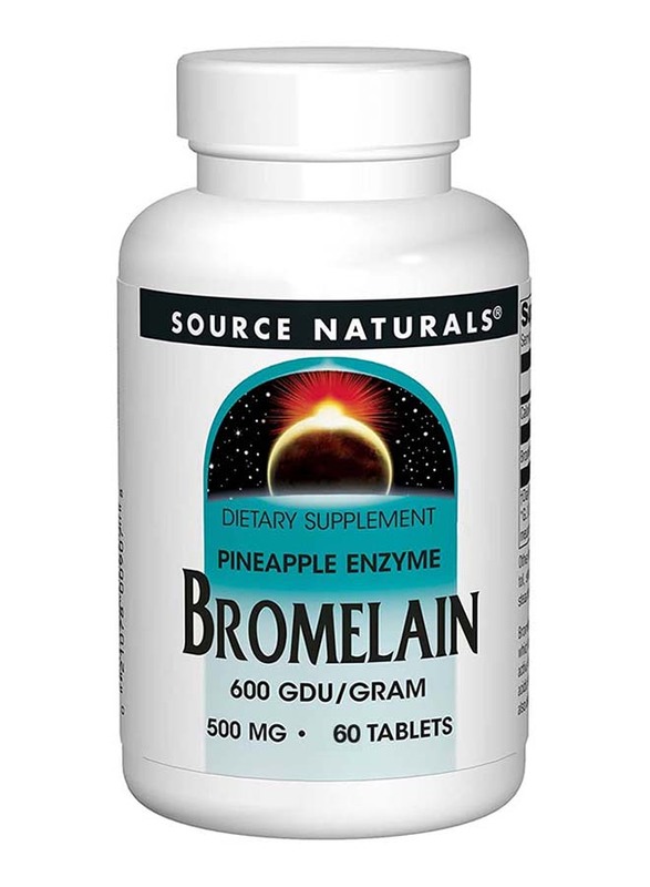 Source Naturals Bromelain Pineapple Enzyme Dietary Supplement, 500mg, 60 Tablets