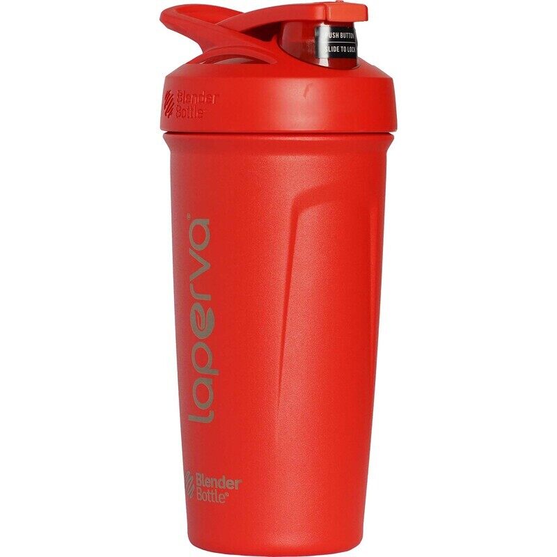 

Laperva Blender Bottle Stainless Steel Shaker, Red