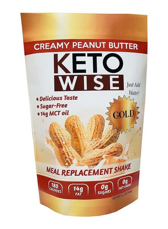 

Keto Wise Meal Replacement Shake, 456gm, Peanut Butter