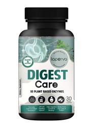 Laperva Digest Care 18 Plant Based Enzymes Dietary Supplement, 30 Veggie Capsules