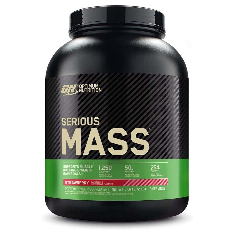 

Optimum Nutrition Serious Mass Protein Powder, 2.72Kg, Strawberry