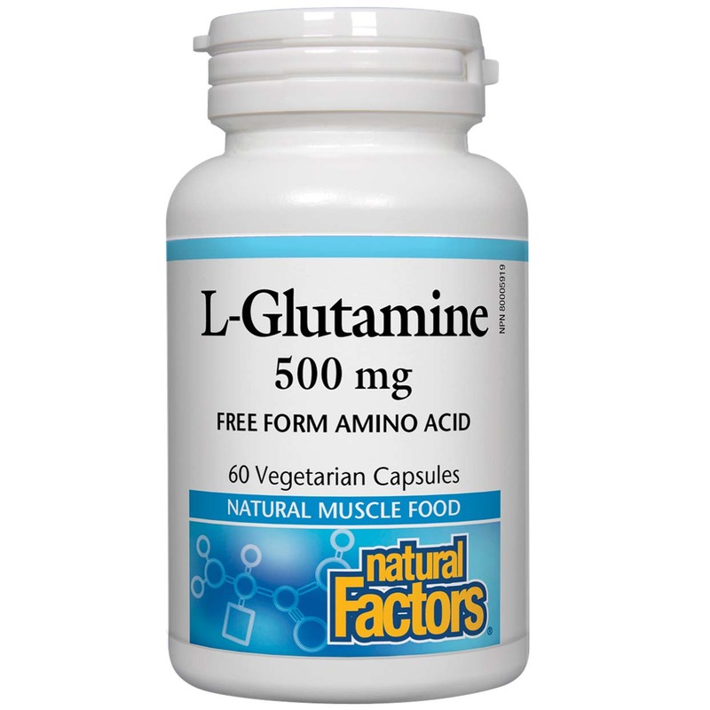 Natural Factors L-Glutamine Veggie Capsules, 500mg, 60 Capsules