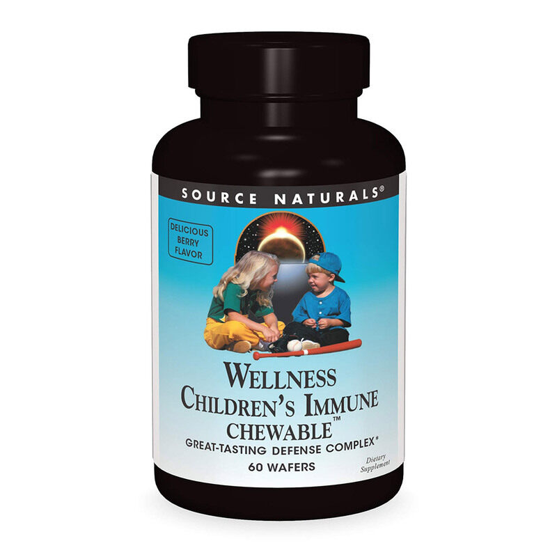 

Source Naturals Wellness Childrens Immune, Berry, 60 Chewable Wafers
