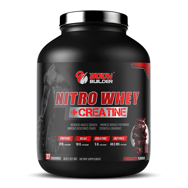 

Body Builder Nitro Whey + Creatine, Chocolate, 4 LB