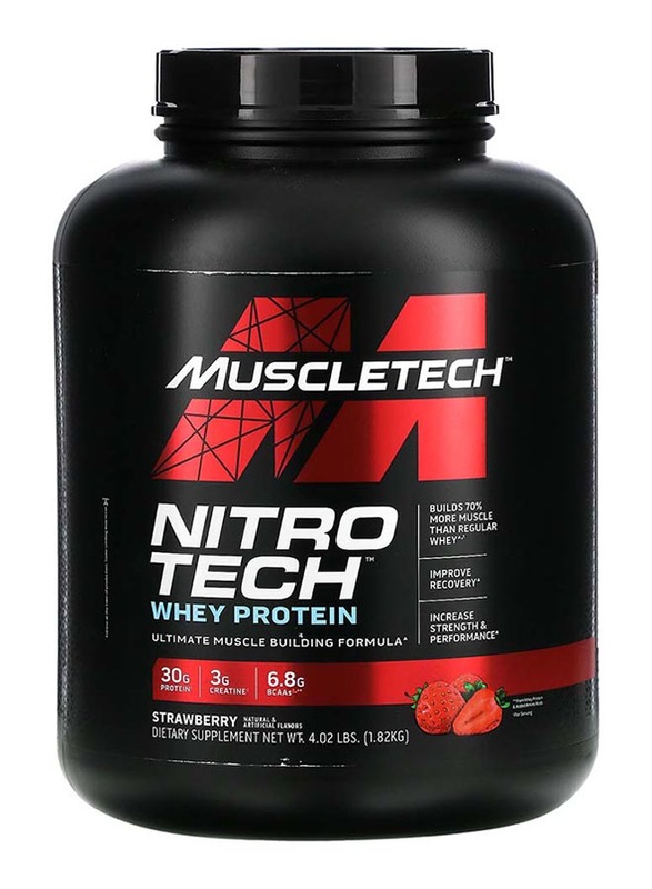 Muscletech Nitro Tech Whey Protein Powder, 1.82Kg, Strawberry