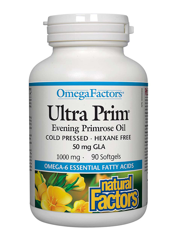 

Natural Factors Ultra Prim Evening Primrose Oil Softgels, 1000mg, 90 Softgels