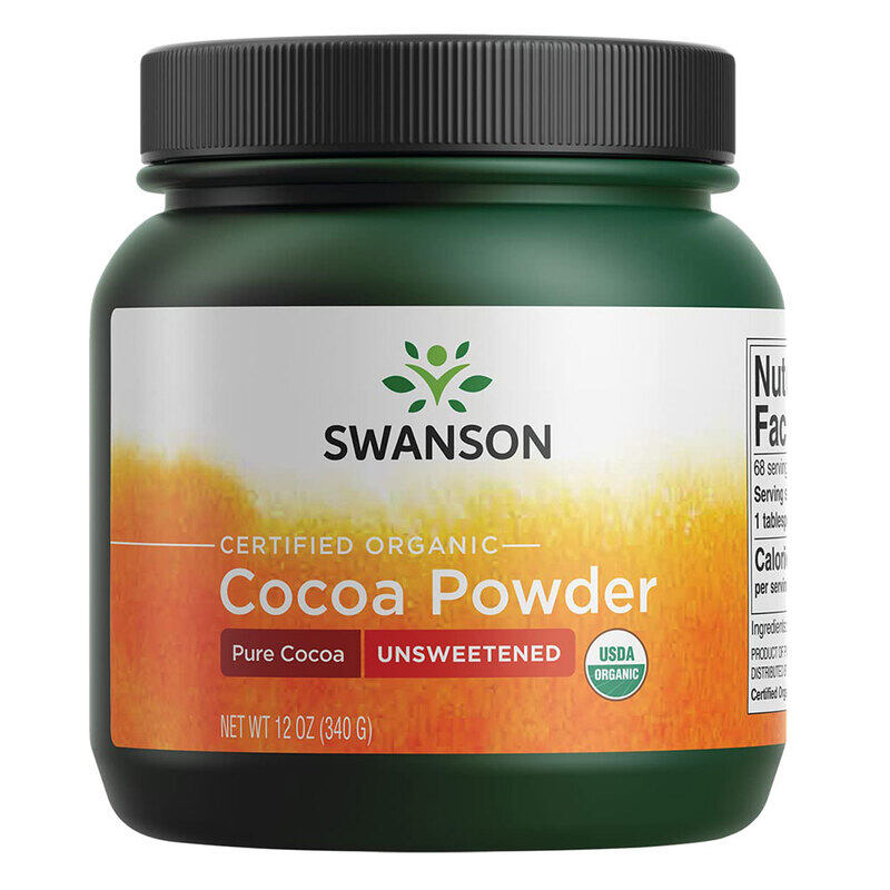 

Swanson Certified Organic Cocoa Powder, 340 Gm