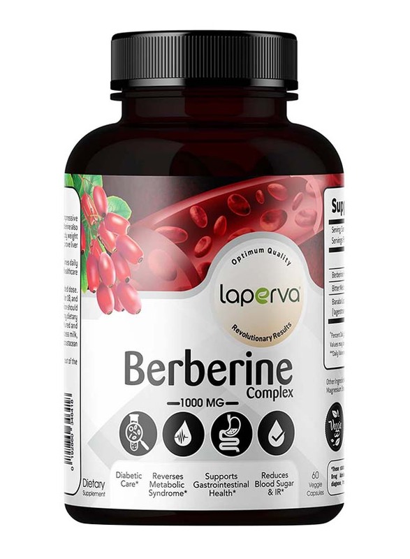 Laperva Berberine Complex Dietary Supplement, 1000mg, 60 Veggie Capsules