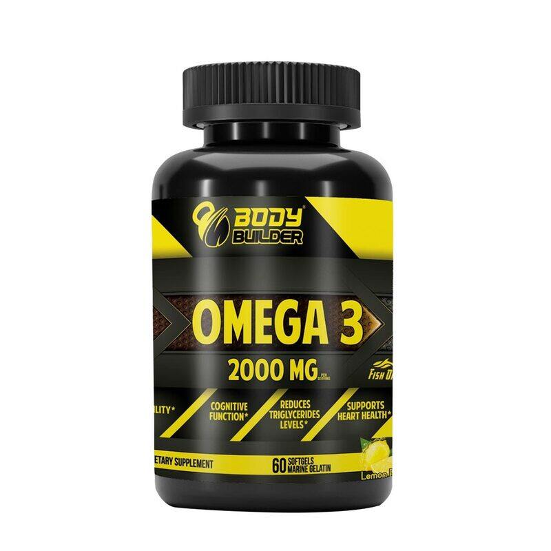 

Body Builder Omega-3, 2000 mg, 60 Softgels, Unflavored