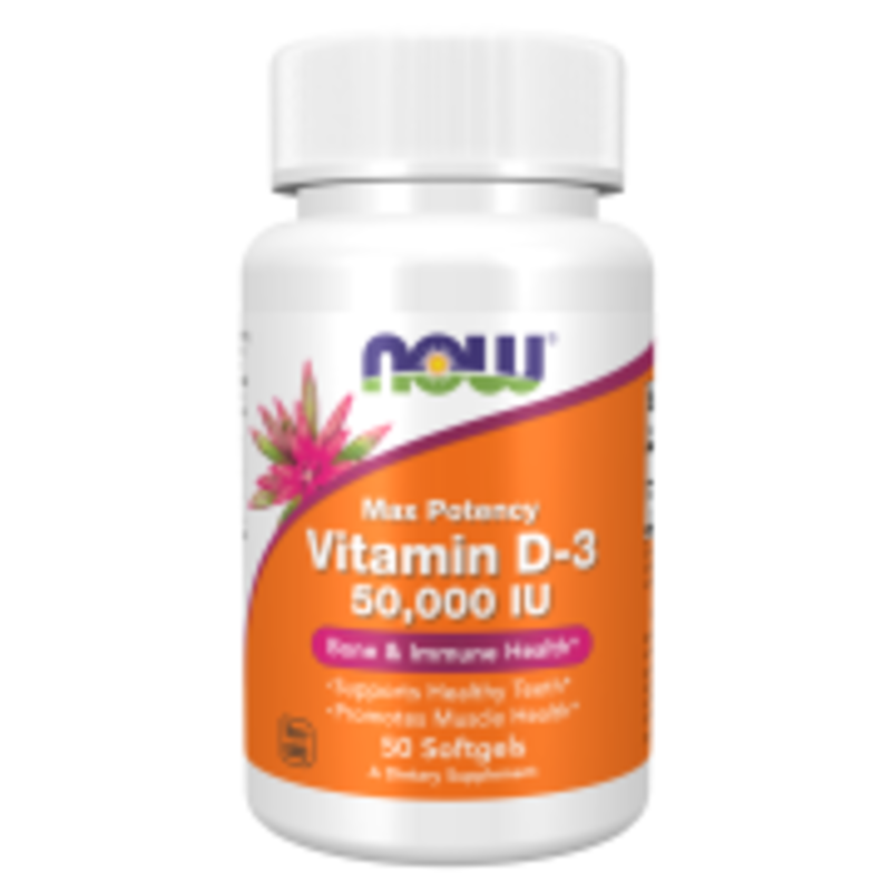 

Now Vitamin D3, 50 Softgels, 50000 IU