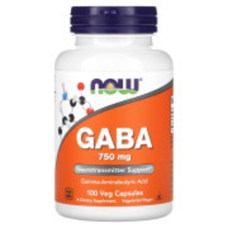 

Now Gaba, 100 Veggie Capsules, 750 mg