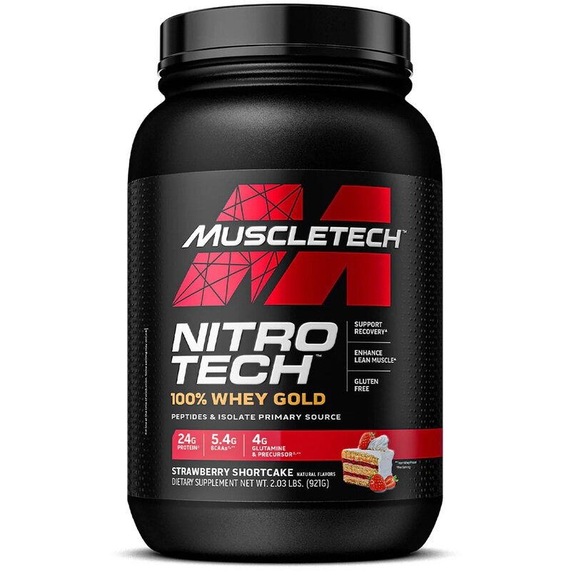 

Muscletech Nitro Tech Whey Gold Protein Powder, 921gm, Strawberry