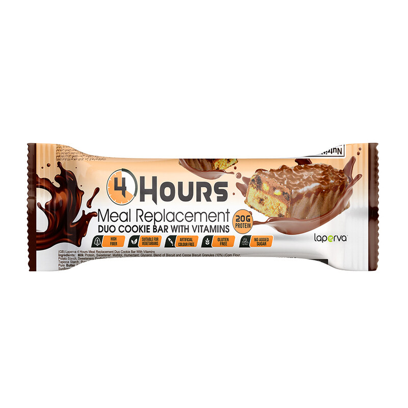 

Laperva 4 Hours Meal Replacement Duo Cookie Bar With Vitamin, 1 Bar