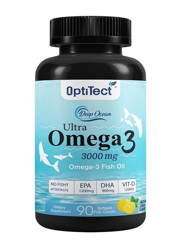 

Optitect Ultra Omega 3, 3000mg, 90 Softgels, Unflavored