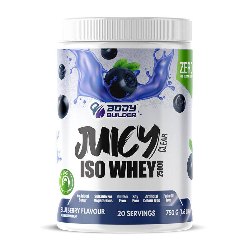 

Body Builder Juicy Clear ISO Whey, Blueberry, 1.6 LB