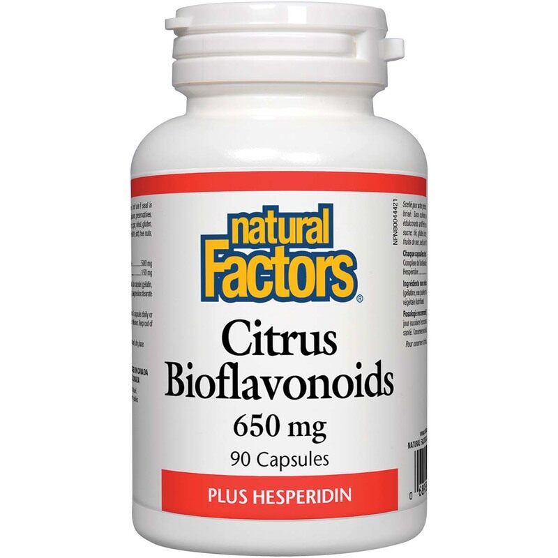 

Natural Factors Citrus Bioflavonoids Food Supplement, 650mg, 90 Capsules