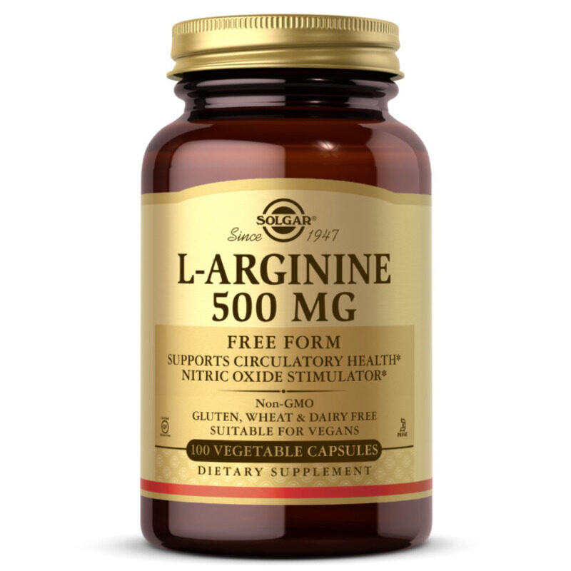 

Solgar L-Arginine, 500 mg, 100 Vegetable Capsules