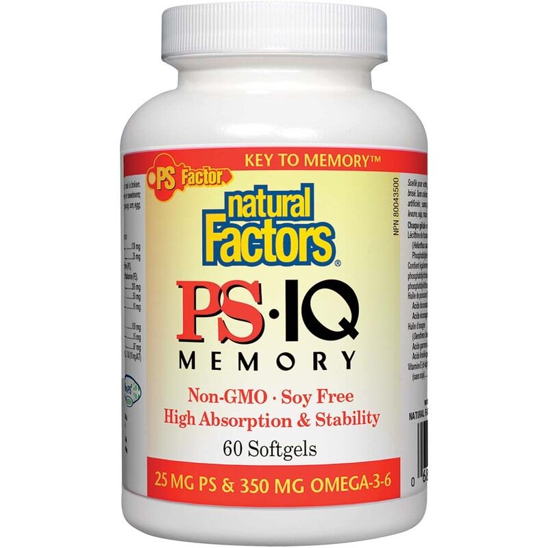 

Natural Factors Ps IQ Memory, 60 Softgels