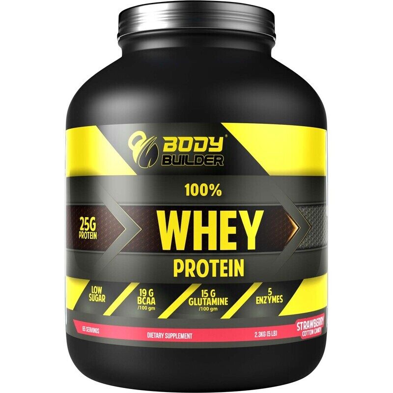 

Body Builder 100% Whey Protein, 2.3Kg, Strawberry Cotton Candy