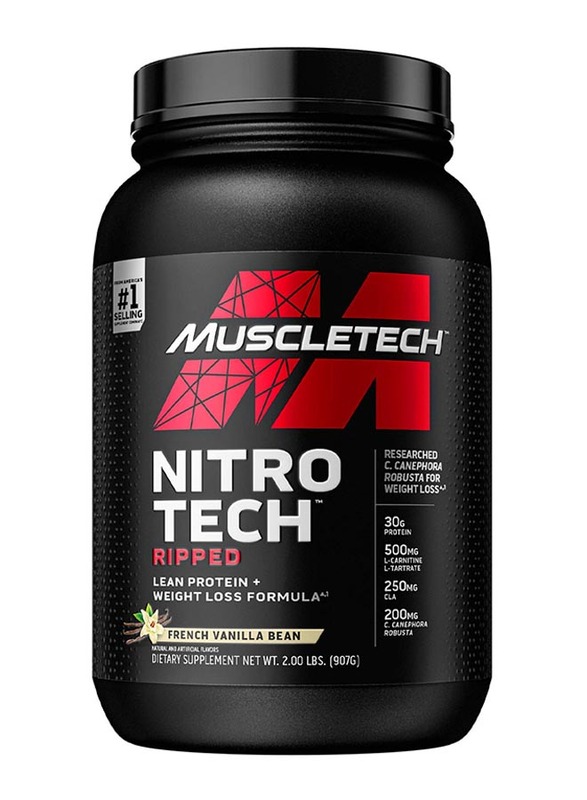 Muscletech Nitro Tech Ripped Protein Powder, 907gm, French Vanilla Bean