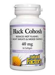 Natural Factors Black Cohosh Extract Food Supplement, 40mg, 90 Veggie Capsules