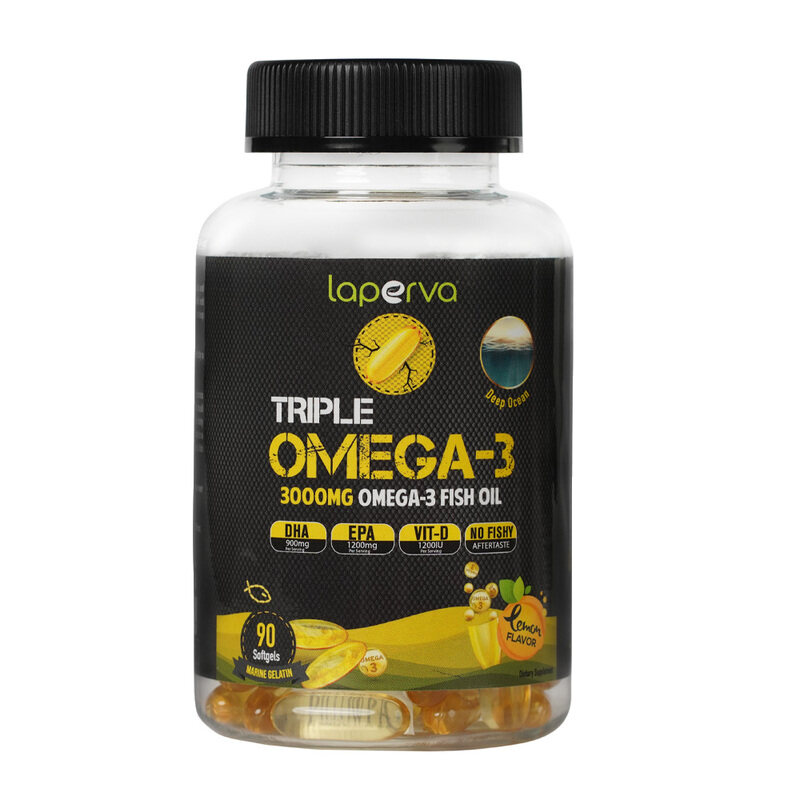 

Laperva Triple Omega-3 Fish Oil Dietary Supplement, 3000mg, 90 Softgels