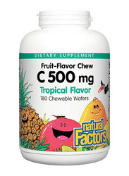 Natural Factors Vitamin C Tropical Flavor Chewable Wafer, 500mg, 180 Wafer