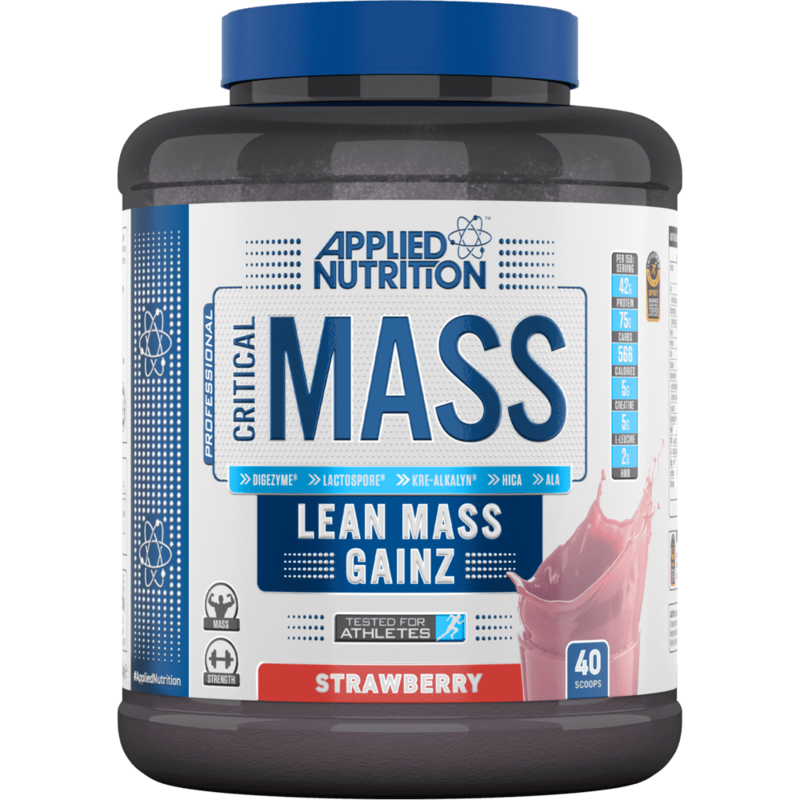 

Applied Nutrition Critical Mass Lean Mass Gainz, Strawberry, 2.45 Kg