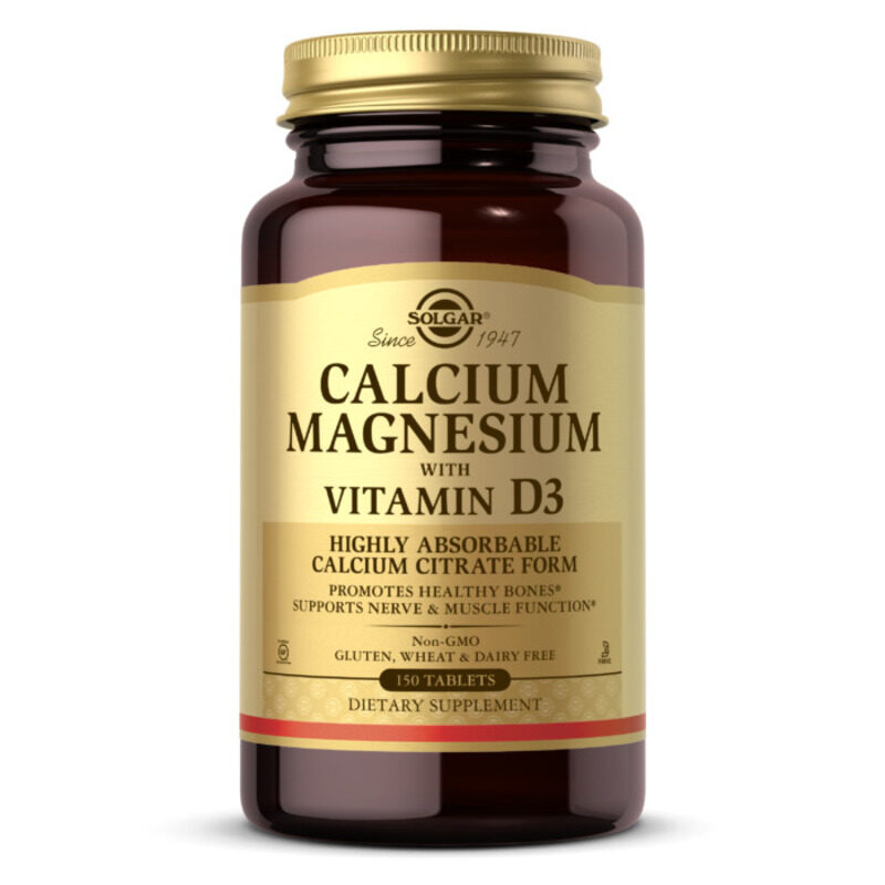 

Solgar Calcium Magnesium With Vitamin D3, 150 Tablets