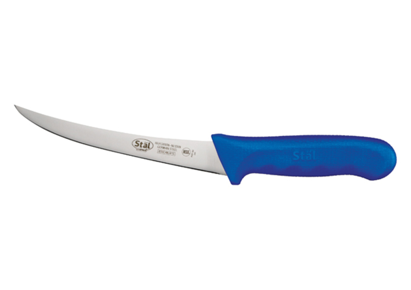 Winco 6 inch Blue Boning Knife, Flexible