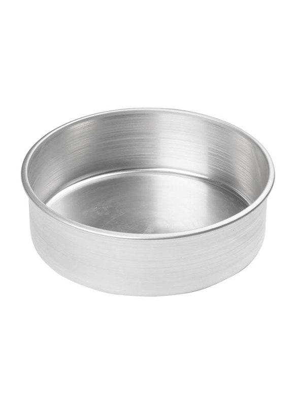 Winco 9 x 3-inch Round Aluminium Cake Pan, Silver