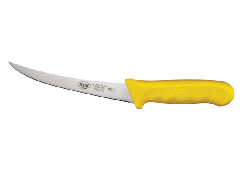 Winco 6 inch Yellow Boning Knife, Flexible