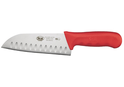 Winco 7 inch Red Santoku Knife