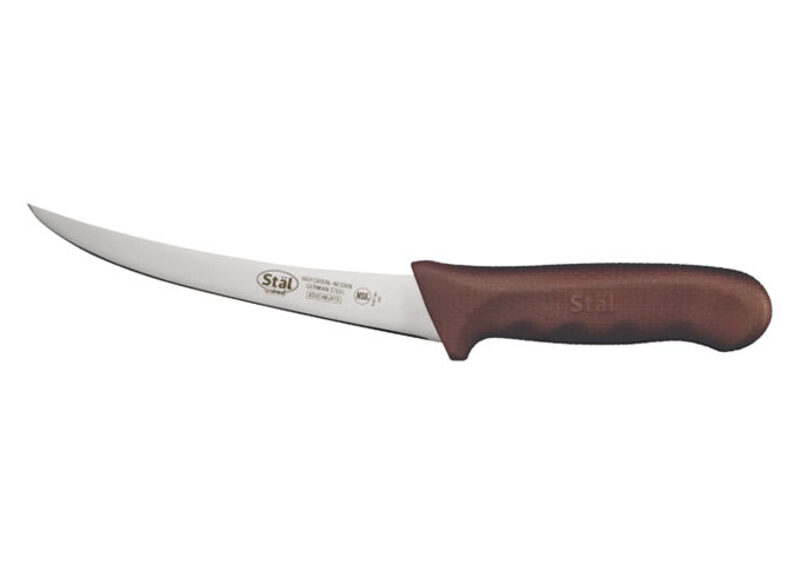 Winco 6 inch Brown Boning Knife, Flexible