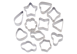 Winco Cookie Cutter Set, 12 Pieces, Stainless Steel